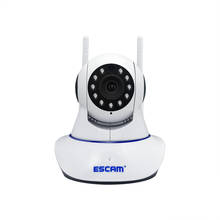 Беспроводная IP-камера ESCAM G02, Wi-Fi, двойная антенна 720P, поддержка поворота/наклона, двухстороннее аудио, ONVIF, до 128 ГБ 2024 - купить недорого