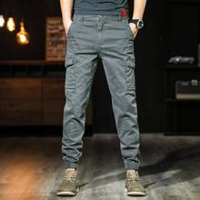 Pantalones Cargo Vintage para hombre, pantalón de chándal informal estilo Hip Hop, Harajuku, de algodón, Primavera, 2021 2024 - compra barato