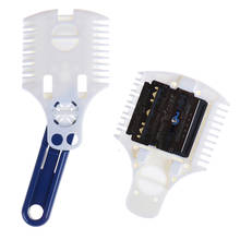 Hair Cutting Remover Unisex Manual Clipper Hair Trimmer Cutter Razor Comb Calibration Blade Razor Styling White&Blue 2024 - buy cheap