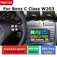 Radio con GPS para coche, reproductor Multimedia con Android, BT, 2 Din, Wifi, estéreo, vídeo, para Mercedes Benz Clase C, W203, 2004 ~ 2007 2024 - compra barato