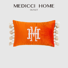 Medicci Home Cushion Cover Manhattan Luxury Style High End Letters Towel Embroidery Living Room Sofa Pillow Case With Tassels 2024 - buy cheap