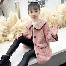 2020 Autumn Winter Baby Girls Jackets Lambs Wool Coats Kids Warm Jacket Children Thick Warm Outerwear Girls Loose Overcoat W867 2024 - buy cheap