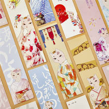 30 Pcs/Set Kawaii Japanese Style Bookmark DIY Cartoon Cat Bookmarks Book Holder Message Card 2024 - buy cheap