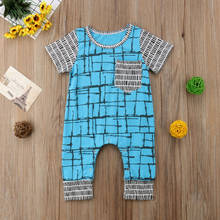 Newborn Baby Boys Summer Romper Jumpsuits Baby Clothes Infant Fashion Print Short Sleeve Loose Playsuits Toddler Casual Outfits 2024 - buy cheap