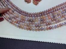 Colar de pérolas d912, joias finas, quase redondas, 8-9mm, natural, água doce, colares para mulheres, presente fino 2024 - compre barato