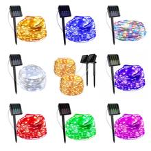 D2 Solar String Fairy Lights 10m 100LED 5M 50 LED Waterproof Outdoor Garland Solar Power Lamp Christmas for Garden Decoration 2024 - buy cheap