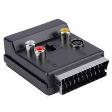 Newest Switchable Scart Male to Female S-Video 3 RCA Audio Adapter Convector 2024 - buy cheap