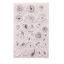 Selos de pétala e flores, selos transparentes, suprimentos para artesanato de silicone, álbum de fotos personalizado, almofada de tinta de estampagem, 2020 2024 - compre barato