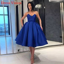 Robe De Soiree сексуальное платье без бретелек с v-образным вырезом Королевский синий для выпускного вечера платье вечерние платья вечернее платье атласное кружевное платье 2024 - купить недорого