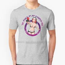 Topless Gamer Girl Nun Is Ready To Play With Her Joystick T Shirt 100% Pure Cotton Anime Redhead Red Head Gamer Gaming Video 2024 - buy cheap