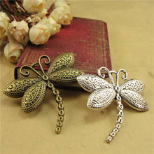 10Pcs/lot Dragonfly Metal Charms 60*60MM Big Pendant Necklace Jewelry Accessories for Handmade DIY 2024 - buy cheap