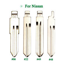 Bilchave 10pcs #06 22 48 49 Blank KD For Nissan A33 A32 Tiida Sylphy Teana Livina Sunny X-Trail Fob Flid Remote Key Blade NSN14 2024 - buy cheap