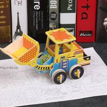 Rompecabezas 3D de madera para niños, puzle tridimensional de Educación Temprana, juguetes de bloques de construcción ensamblados DIY 2024 - compra barato