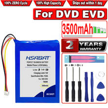 HSABAT 3500mAh 706090 076090 Rechargeable Li-po High Capacity Battery for DVD EVD