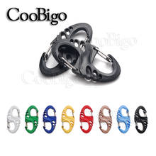 5pcs Colorful Carabiner S Shape Snap Clip For Paracord Survival Gear Buckles Outdoor Camping Backpack Climbing Key Chain Kits 2024 - buy cheap