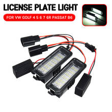 Luz LED de matrícula para coche, lámpara para VW GOLF 4, 5, 6, 7, 6R, Passat B6, CC, Lupo, Scirocco, Polo, EOS, Seat Leon 2 y 3, 2 unidades 2024 - compra barato