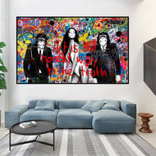 Graffiti Sexy y mono interesante, pintura en lienzo, pintura al óleo, póster de arte de pared Morden en la decoración del salón, hogar 2024 - compra barato
