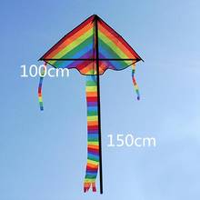 New Long Tail Rainbow Kite Outdoor Kites Flying Toys Kite For Children Kids   2024 - buy cheap