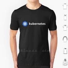Camiseta con logotipo de Kubernetes para hombres y mujeres, Camisa de algodón para adolescentes, 6Xl, logotipo de Kubernetes, Docker Geek, programador, desarrollo, contenedor Web 2024 - compra barato