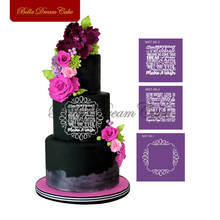 Molde de malha para decoração de bolos, estêncil para decoração de bolo de festas e aniversários 2024 - compre barato
