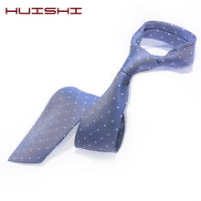 Huishi gravata com bolinhas, clássica, para festa de casamento, acessório, listrada, de poliéster, 8cm 2024 - compre barato