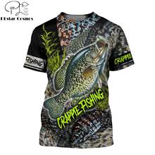 Summer Fashion Men animal t-shirt Crappie Fishing and Deer Hunter 3D Printed Harajuku Short sleeve T shirts Unisex Casual tops 2024 - buy cheap