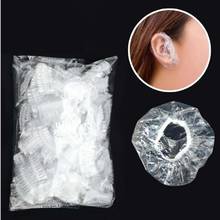 100 pcs Disposable  Hair Salon Ear Protect Cover Hairdressing Earmuffs  Clear Ear  Hair Dye Protect Cap Hair Color Styling Tool 2024 - buy cheap