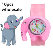Relógio de crianças 3d de desenho animado, relógio eletrônico de borracha para meninos, meninas, relógios de presente de bebê para estudantes e crianças com 10 peças 2024 - compre barato