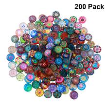 200pcs 14mm Clear Cabochons Glass Round Mixed Mosaic Tiles For Cameo Pendant Handmade Crafts DIY Jewlery Making 2024 - buy cheap