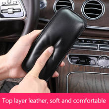 Car Interior Accessories 18X8cm PU Leather Car Interior Knee Pad Elastic Cushion Memory Foam Comfortable Thigh Support 2024 - buy cheap
