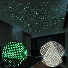 Tofok-burbuja 3D para decoración del hogar, pegatina luminosa de estrellas y puntos para pared, bricolaje, dormitorio, habitación de niños, fluorescente, brilla en la oscuridad, 202 unids/set 2024 - compra barato