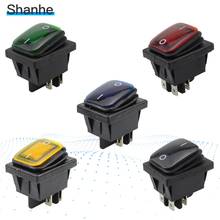 self-locking fixed locking & Momentary Waterproof 4Pin Rocker Switch 2 Positions 16A 250VAC 20A 125VAC 2024 - buy cheap