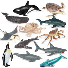 New Kids Simulation Ocean Animal Model Set Figures Shark Whale Dolphin Swordfish Action Figures Educational Toys for Kids Gifts 2024 - buy cheap