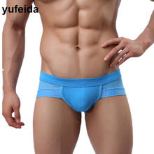 Yufeida Sexy Mens Underwear Briefs Modal Mesh Breathable Low Rise Underpants Mens Briefs Male Gay Sissy Panties Bulge Pouch 2024 - buy cheap