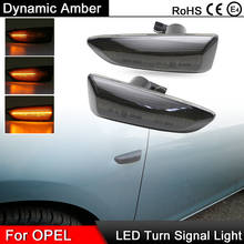 2Pcs Smoke Lens LED Side Marker Light Dynamic Blinker Amber Turn Signal Lamp For Opel Astra-J Astra-K Zafira Crossland Insignia 2024 - buy cheap