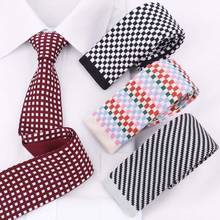 Linbaiway-corbatas tejidas de poliéster para hombre, corbata fina hecha a mano con Logo personalizado, 5cm 2024 - compra barato