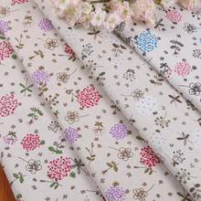 100x150cm width printed flower cotton and linen fabric by half meter DIY sewing craft linen cloth curtain cloth Zakka fabric 2024 - buy cheap