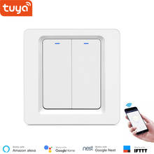 Tuya Smart APP WiFi Light Switch Wall Smart Physical Button Switch APP Remote Control IFTTT Voice Control Via Alexa Google Home 2024 - buy cheap