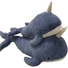 Giant Whale Plush Toy Stuffed Unicorn Whale Pillow Narwhal Animal Comfortable Whale Toy Birthday Gifts for Baby Kid Full Filling 2024 - buy cheap