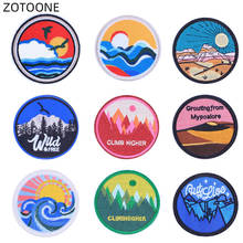 ZOTOONE Iron on Round Patch for Clothes Jeans Badge Sew on Embroidered Patches for Clothing DIY for Kids Fabric Applique G 2024 - buy cheap