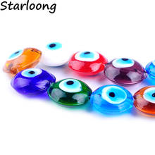 17pcs/String 16mm Colors Mixed Round Evil Eye Beads Strand Lampwork Glazed Glass Beads DIY Jewelry Making Bracelet Necklace 2024 - buy cheap