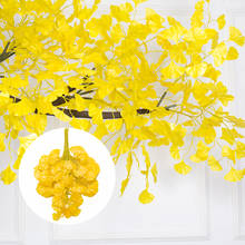 12pc/Lot Artificial Yellow Leaves Fake Tree Branch Golden Ginkgo Silk Leaf Bouquet Wall Hanging Plants Wedding Home Garden Decor 2024 - buy cheap