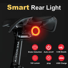 Luz traseira de bicicleta inteligente e sensor de freio de partida / parada automática Luzes de bicicleta IPX6 impermeável USB recarregável para ciclismo luz traseira para bicicleta 2024 - compre barato