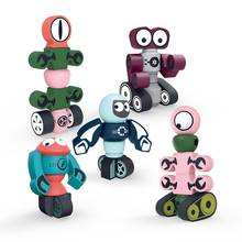 Магнитные роботы Строительный блок Набор Planet Guardian робот Diy укладки деформации робот игрушка развивающие игры для детей подарок 2024 - купить недорого