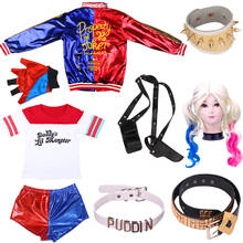 Halloween Holiday Party Adult Children Suicide Costume Squad Cosplay For Women Girls Joker Movie Anime Dress Up 2024 - buy cheap