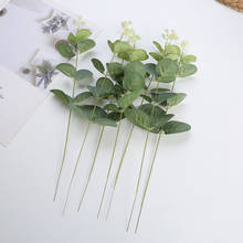 1PC Artificial Leaves Branch Retro Green Silk Eucalyptus Leaf for Home Wedding Plants Faux Fabric Foliage Room Decoration 32CM 2024 - buy cheap