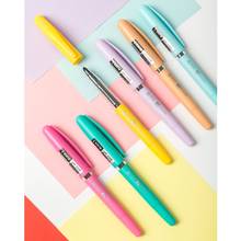 6pcs Monami Matte 2091 Gel ink Pen Set Pastel Color Barrel 0.5mm point Black Writing Pens Office Signature School Supplies F119 2024 - buy cheap