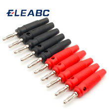10Pcs/lot Red and Black 4mm Solderless Side Stackable Banana Plug 2024 - buy cheap