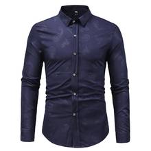 Fashion Paisley Shirt Men Camis Social Masculina 2021 Brand Slim Fit Mens Button Down Dress Shirts Business Casual Men Shirt XL 2024 - buy cheap