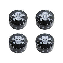 FLEOR 4PCS Skull Pattern Electric Guitar Knobs Speed Control Knobs for LP/SG Style Guitar 2024 - buy cheap